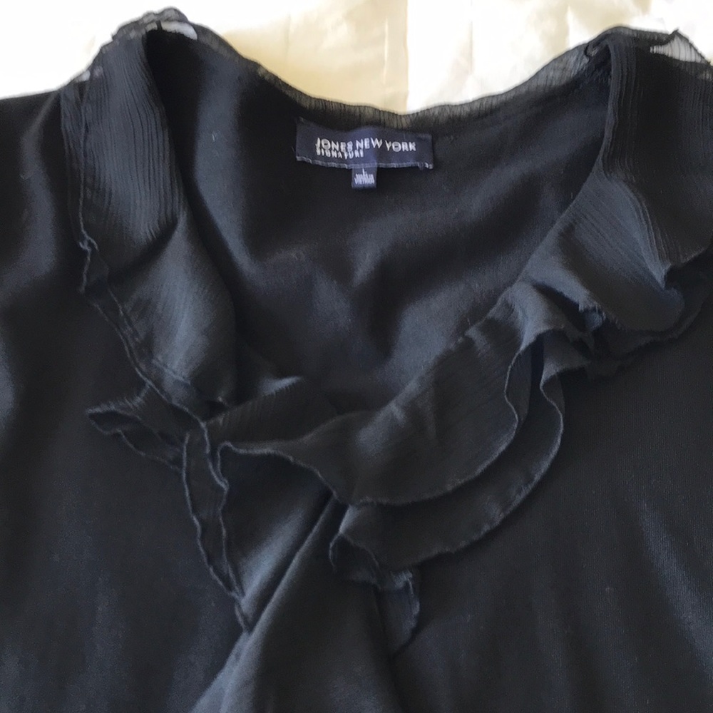 Jones New York Ruffle Neckline Top